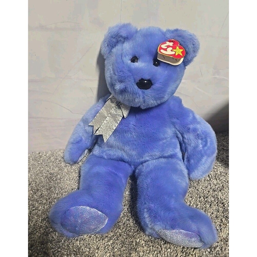 Vintage Ty Beanie Buddies CLUBBY II the Bear Plush Toy, 1999